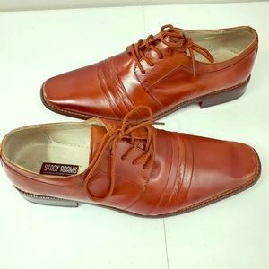Stacy Adams Mens Size 10 Brown Dress Shoes